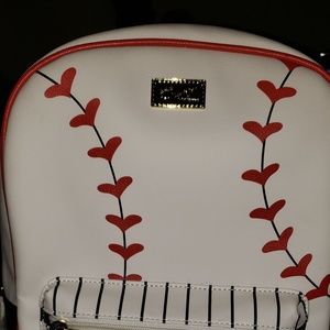 Betsey Johnson Backpack Purse, Red, White NWTs